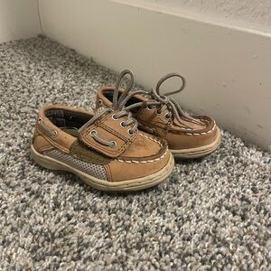 Sperry Kids Tan Moccasins